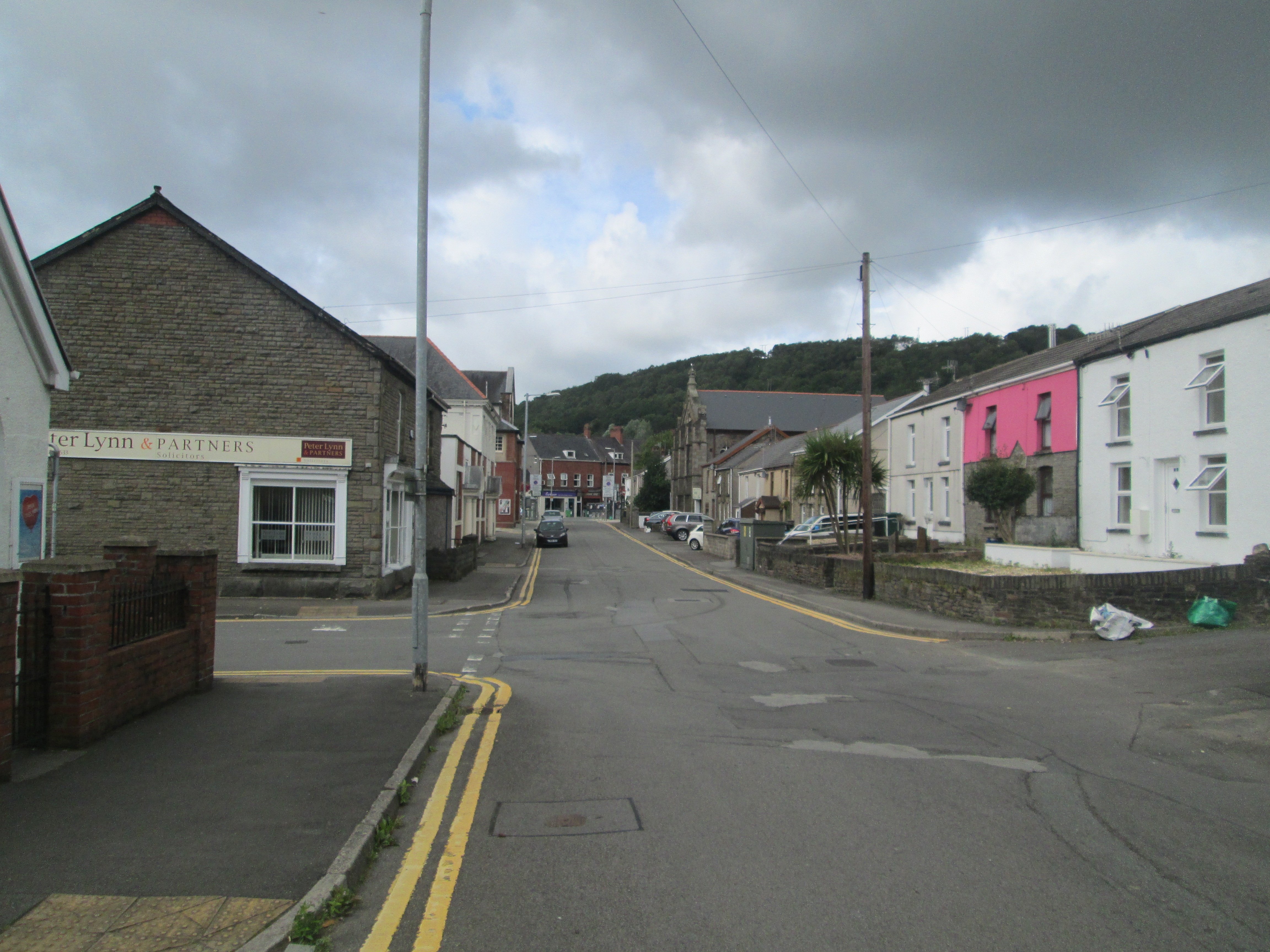 View from Gosen Apostolic Chapel, down Holly Street towards the Pontardawe Arts Centre